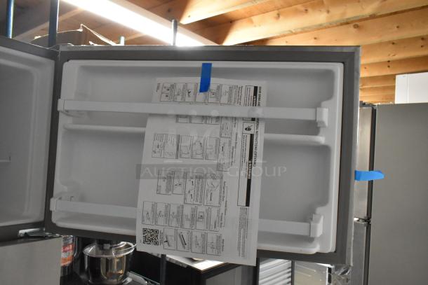 BRAND NEW 2025 Whirlpool WRT511SZDM00 stainless steel cooler with freezer, scratch and dent, 115V, 1 phase, instructions included.