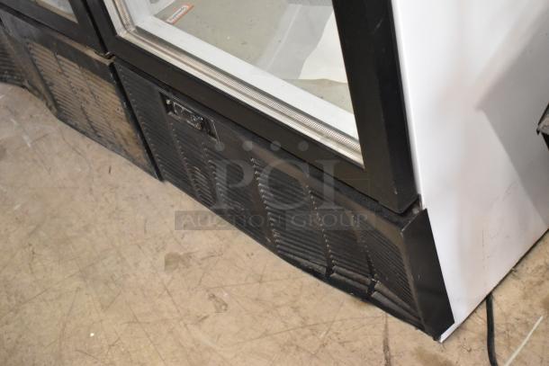 2019 Habco SE18 commercial cooler, single door, poly-coated racks, 115V, 1-phase. Visible exterior wear.