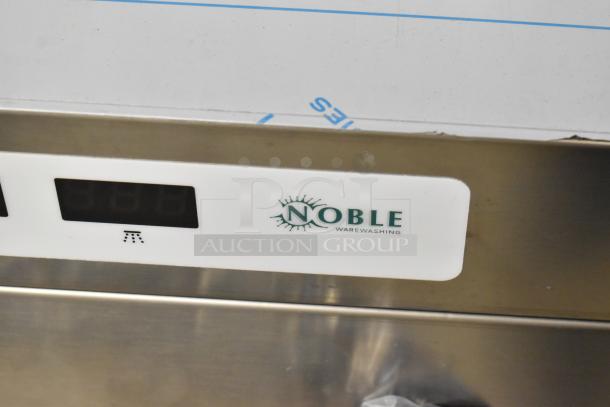 Noble 495HTGW22 Stainless Steel Commercial Glass Washer, high-temp, 208/240V, scratch and dent, brand logo visible.