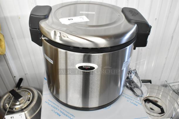 BRAND NEW 2024 Galaxy 177RWGB90 Stainless Steel 90 Cup Electric Rice Warmer. Scratch and dent, 120 Volts, 1 Phase.