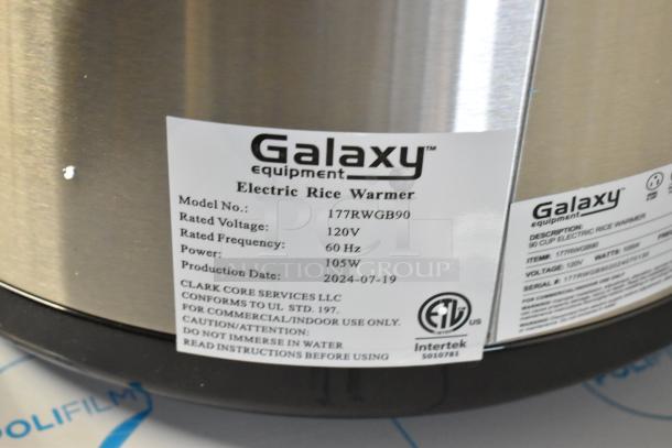 BRAND NEW SCRATCH AND DENT 2024 Galaxy 177RWGB90 Stainless Steel 90 Cup Electric Rice Warmer, 120V, 1 Phase.