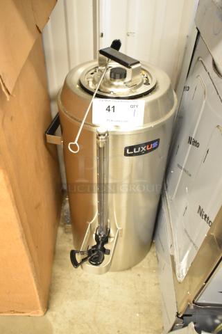 BRAND NEW SCRATCH AND DENT! Fetco Luxus TPD-30 Stainless Steel 3 Gallon Coffee Dispenser - Item #1209623