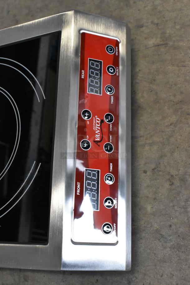 Brand new Avantco 177IC35SU stainless steel induction range, scratch and dent, digital display, dual controls, 208-240V.