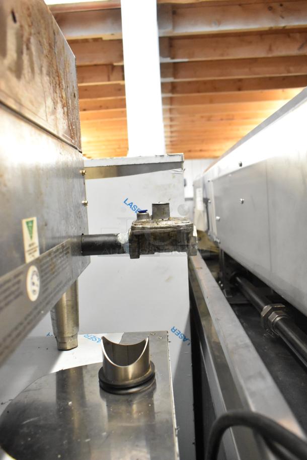 APW Wyott stainless steel commercial gas charbroiler grill. Features durable construction. Shows signs of use.