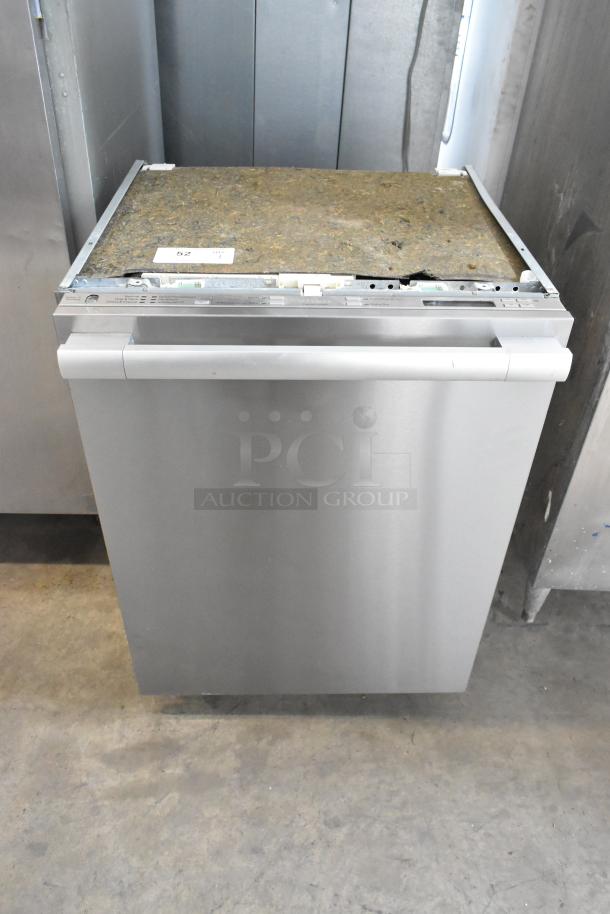 Miele G 6875 SCVi SF stainless steel undercounter dishwasher, visible control panel, 115 volts, good condition.