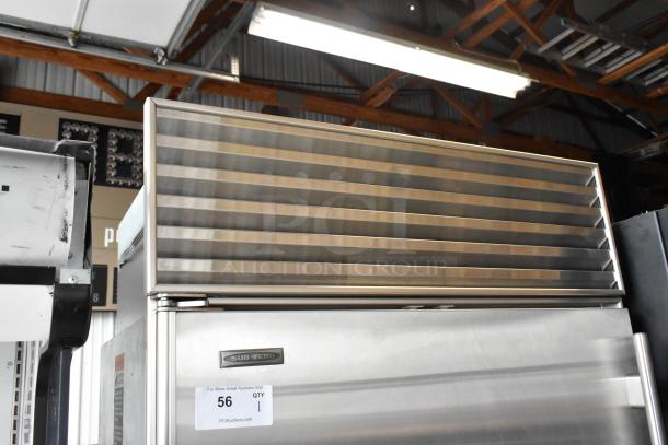 Sub Zero 650/S 2 stainless steel cooler with freezer drawer. Appears in good condition, 115 volts, 1 phase. Model label visible.