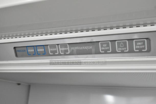 Sub Zero 650/S 2 fridge control panel with temperature and ice settings. Stainless steel finish, 115V, 1 phase.