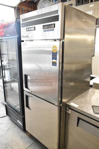 Everest ESRFH2 Stainless Steel Commercial Reach-In Dual Temperature Refrigerator/Freezer Combo on Commercial Casters. 115 Volts, 1 Phase. - Item #1209640