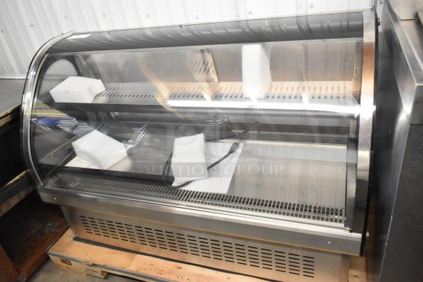 BRAND NEW Vollrath RDE7148 Stainless Steel Commercial Countertop Refrigerated Display Case, 120 Volts, minor cosmetic defects.