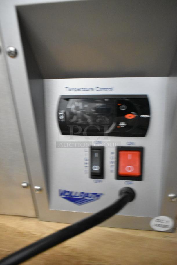 Vollrath RDE7148 control panel with temperature settings and power switches. Stainless steel design, new condition.