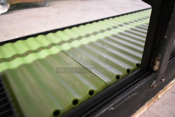 Hoshizaki HNC-180BA-L-S sushi display case, metal, green interior, 115 volts, 1 phase, commercial quality.