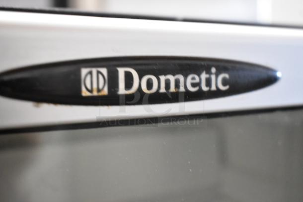 Dometic RH023LDAG Metal Mini Cooler Merchandiser with label, 115 Volts, 1 Phase, model in good condition.