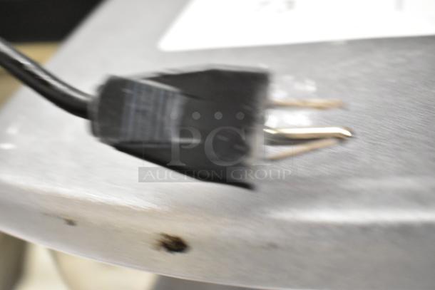 Dometic RH023LDAG metal mini cooler merchandiser plug detail, 115 volts, 1 phase.