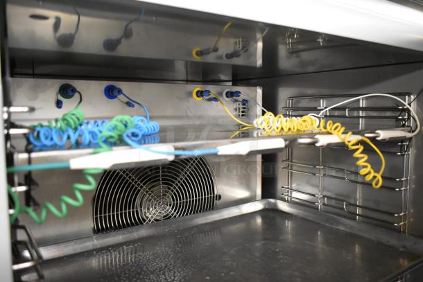 2023 Desmon GBF-15+ETL blast chiller, stainless steel, 4 probes, commercial casters, 220V, 3-phase. Interior view.