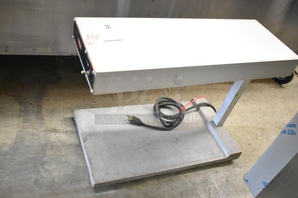 Hatco GRFFB metal countertop heat strip warmer, 120 volts, 1 phase, with power cord, in used condition.