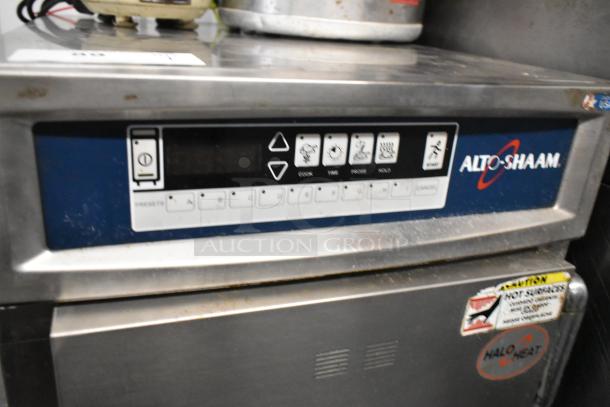 Alto Shaam 500-TH/III Halo Heat commercial cook cabinet on casters, 208-240V, visible control panel and logos.