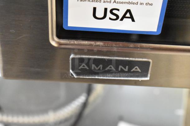 BRAND NEW 2025 Amana HDC12A2 Heavy Duty Stainless Steel Microwave, Push Button Controls, 120V, 1 Phase. Scratch and dent.