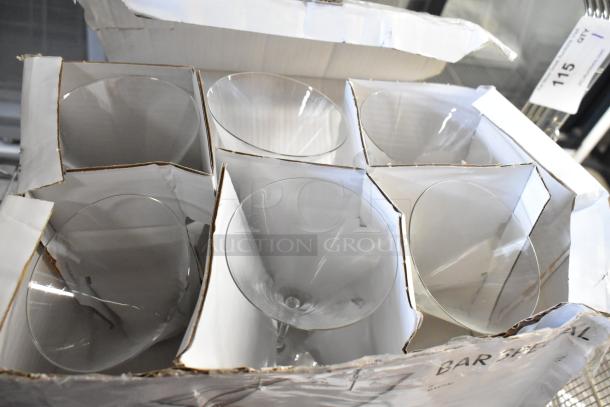 Box of 6 Schott Zwiesel Bar Special 8.8 oz. Martini Glasses, brand new with some box damage, by Fortessa Tableware Solutions.