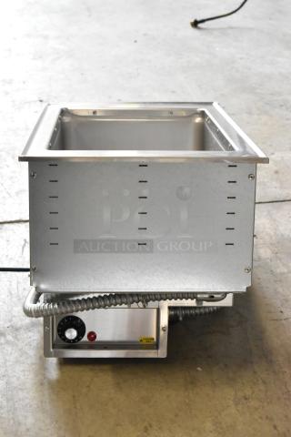 Brand new Vollrath model 3646610 hot food well, one compartment, thermostatic controls, standard drain, 100-120V, 1 phase.