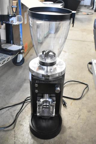 BRAND NEW 2024 Mahlkonig E65W GBS black espresso grinder, 2.6 lb capacity, 120V, slight scratch and dent.