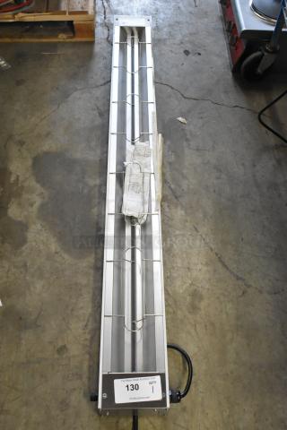 Brand new Hatco GRAH-60 60" infrared food warmer, scratch and dent, toggle controls, 120V, 1 phase, item tag visible.