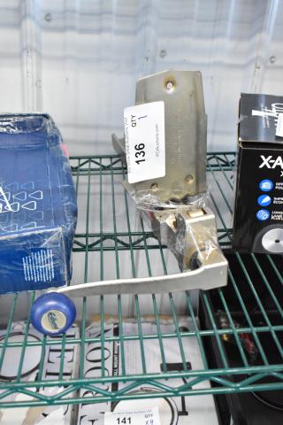 Brand new Edlund 905 metal commercial can opener with mount, in scratch and dent condition, visible label reads "Edlund."