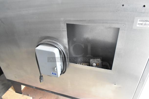 Marsal & Sons SD448 stainless steel single deck pizza oven, natural gas, 95,000 BTU, cooking stones, visible wiring.