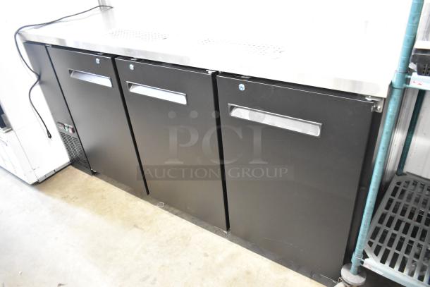 BRAND NEW SCRATCH AND DENT metal commercial kegerator, direct draw, 115 volts, 1 phase, black finish, minor surface dents.