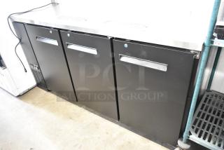 BRAND NEW SCRATCH AND DENT metal commercial kegerator, direct draw, 115 volts, 1 phase, black finish, minor surface dents.