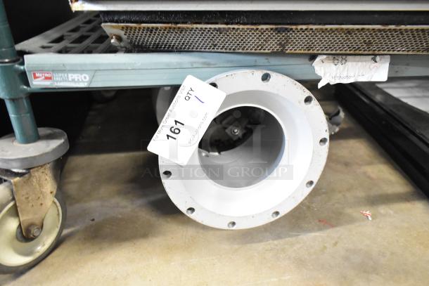 Hobart FD4/125-2 commercial garbage disposer, 1 1/4 hp, visible tag with item number 161, long upper housing.