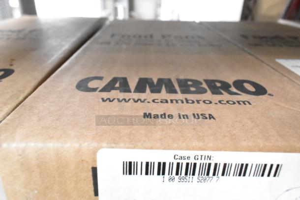 8 new boxes of Cambro 96PCW135 clear poly drop-in bins, 1/9 size. Made in USA. 6 bins per box, 8 boxes total.