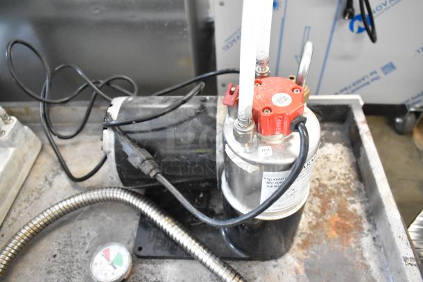 Lot of various items including cold plate and McCann's tank. Features wires, gauge, and coiled tubing. Used condition.