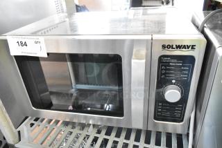 BRAND NEW Solwave 180MW1000D stainless steel commercial microwave with dial control, scratch and dent, 120V, 1 Phase.