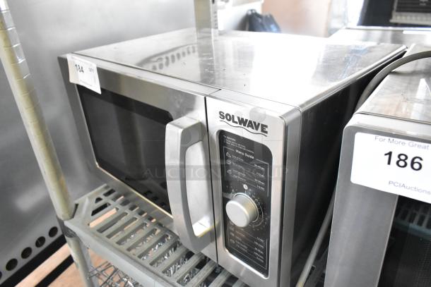Brand new Solwave 180MW1000D stainless steel commercial microwave, 2023 model, with dial control. Scratch and dent condition.