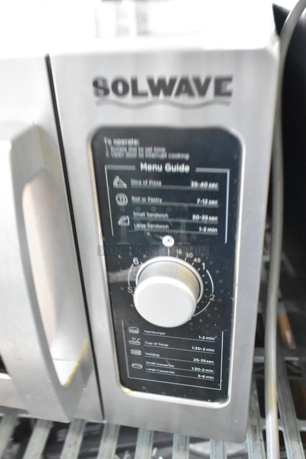 Brand new Solwave 180MW1000D stainless steel commercial microwave, scratch and dent, with dial control, 120V, 1 phase.