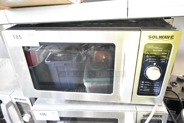 Solwave 180MW1000D Stainless Steel Commercial Microwave, 2024 model, brand new, scratch and dent. Dial control, 120V, 1 phase.