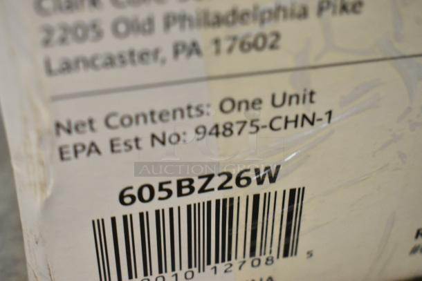 Box label for Zap n Trap Bug Zapper, model 605BZ26W, EPA Est No: 94875-CHN-1. New, 120V, 1 Phase.