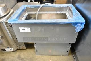 Atlas Metal RM-1 Stainless Steel Commercial Drop In Cold Pan, 115V, 1 Phase, plastic wrapped, label marked "201 QTY 1".