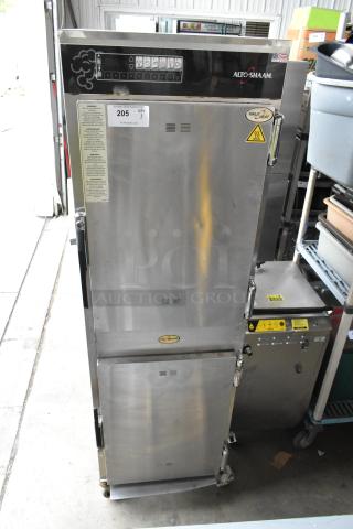 2019 Alto Shaam 1200-SK/III Halo Heat Stainless Steel Full Size Commercial Smoker Oven w/ Cook & Hold Oven on Commercial Casters. 208-240 Volts, 1 Phase. - Item #1209879