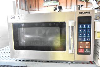 2022 Solwave 180MW112T Stainless Steel Commercial Countertop Microwave Oven. 120 Volts, 1 Phase. - Item #1209883
