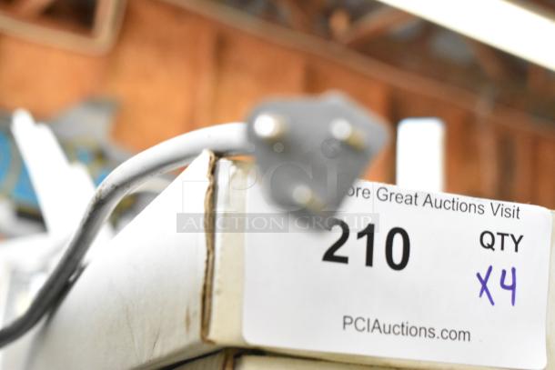 The image shows a white box labeled "210 QTY x4" for the 2022 Solwave 180MW112T Stainless Steel Commercial Countertop Microwave Oven.