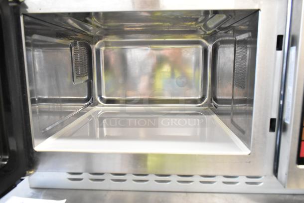 2023 Solwave 180MW112T commercial microwave interior, stainless steel, 1.2 cu. ft., push button controls, 120V.