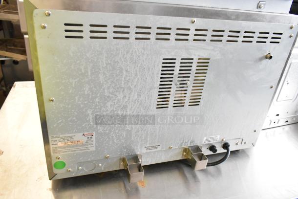 Avantco 177CO16 stainless steel convection oven, electric powered, 120 volts, with visible rear side and labels.