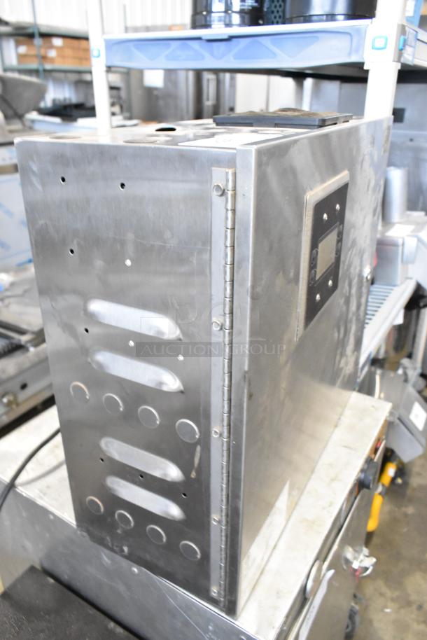 2020 FloAire SC-F011011FP stainless steel commercial control panel, showing front display and side vents in used condition.