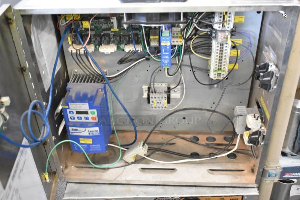 2020 FloAire SC-F011011FP stainless steel commercial control panel, detailed wiring, visible Lenze module.