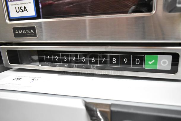 2025 Amana HDC10Y15 Stainless Steel Commercial Microwave, push button controls, 120V, 1 Phase, USA made.