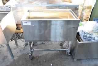 Krowne Stainless Steel Commercial Ice Bin on Commercial Casters. - Item #1210034