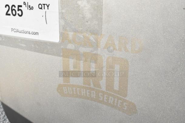 BRAND NEW Backyard Pro BSMM-44T Butcher Series 44 lb. Manual Tilting Meat Mixer, scratch and dent condition, with labels.