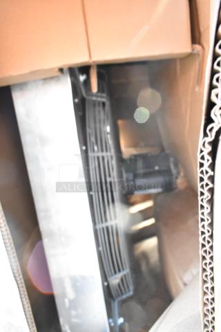 Brand new Canarm AX30-2 shutter-mounted exhaust fan, 30", 8,000 CFM, 1-speed, 1/3 hp, minor scratches, in packaging.