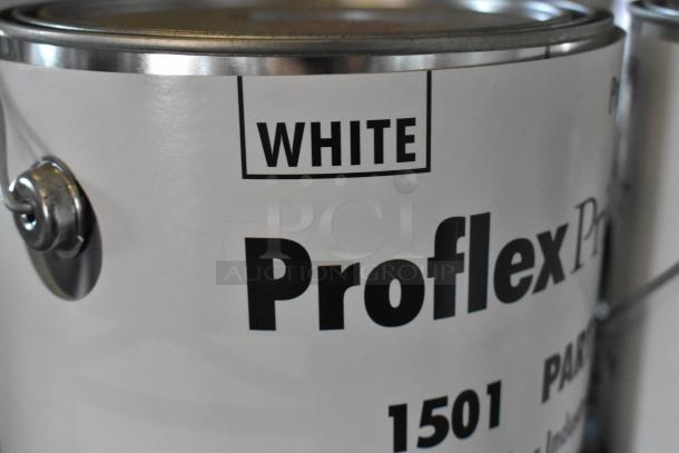 Container of Pro Guard 1501 Proflex Primer Part A Flexible Epoxy, white label, metal handle. Used for sealing surfaces.